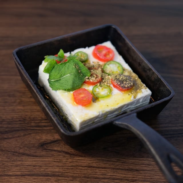 BAKED FETA QUESO.